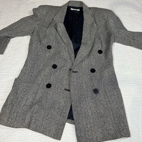 Vintage Giorgio Armani Classic Gray zig zag Blazer size 42 - Picture 15 of 15